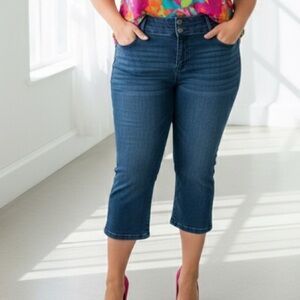 Indigo Fusion Blue Capri Jeans size 22